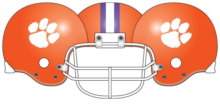 clemson Orange Helmet