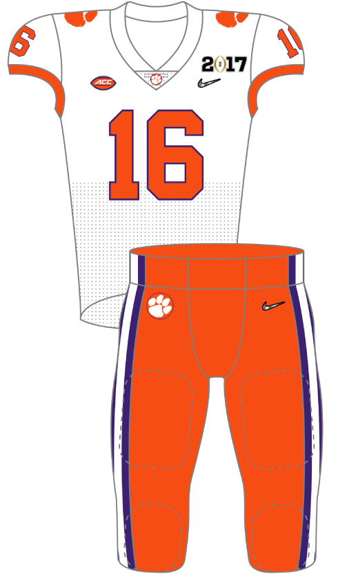 clemson 2016 Playoff White