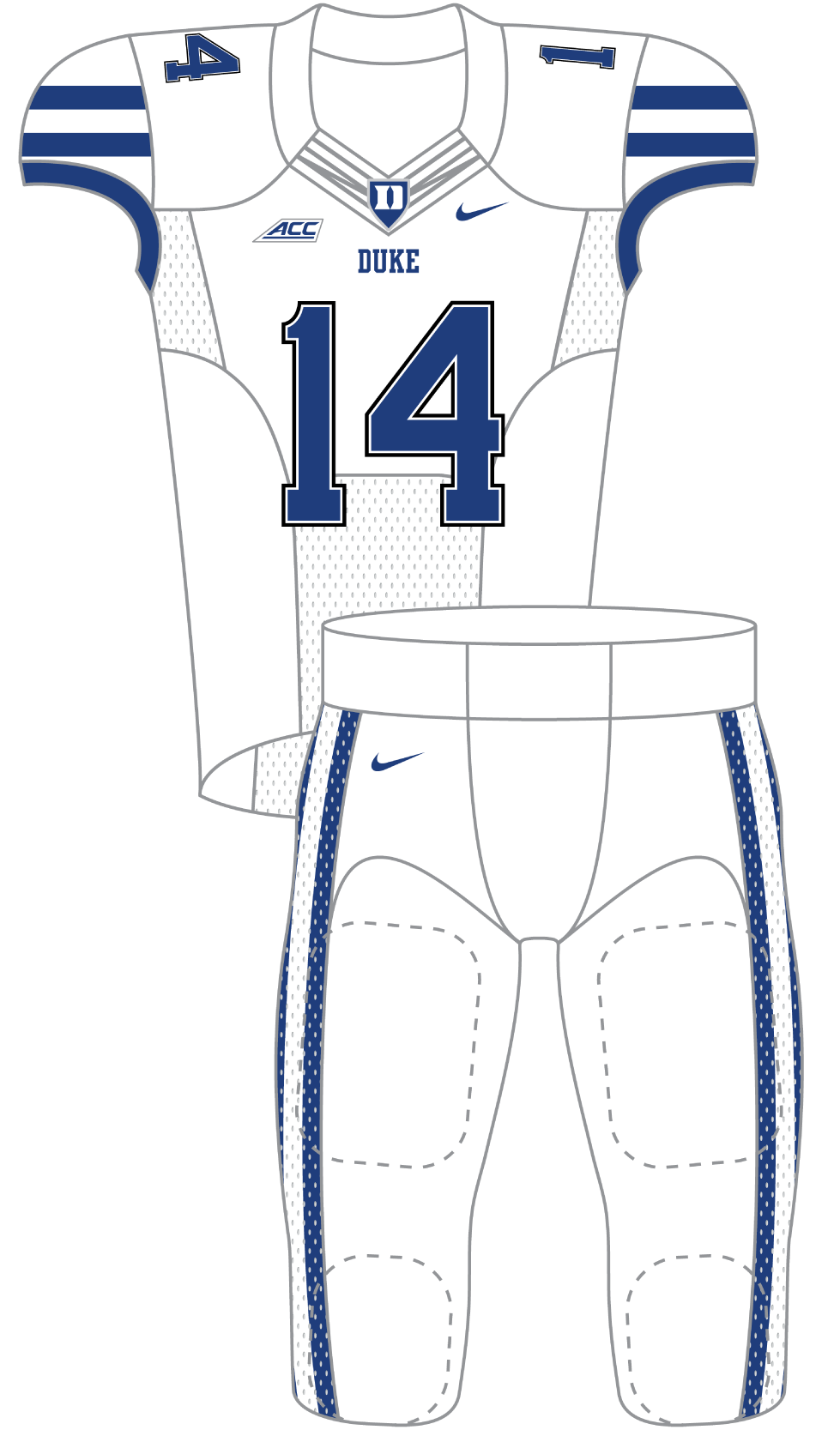 Duke 2014 White Uniform