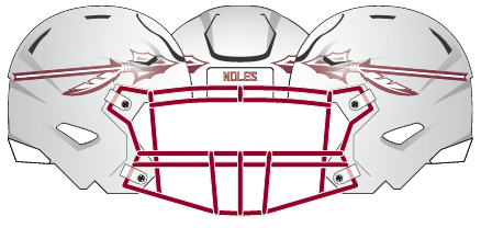 Florida State 2022 White Helmet Garnet Facemask