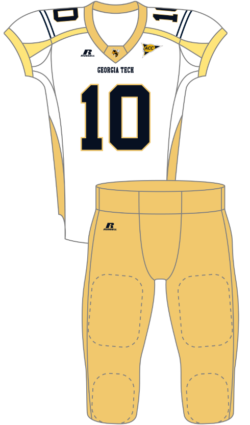 Georgia Tech 2010 White & GOld Uniform