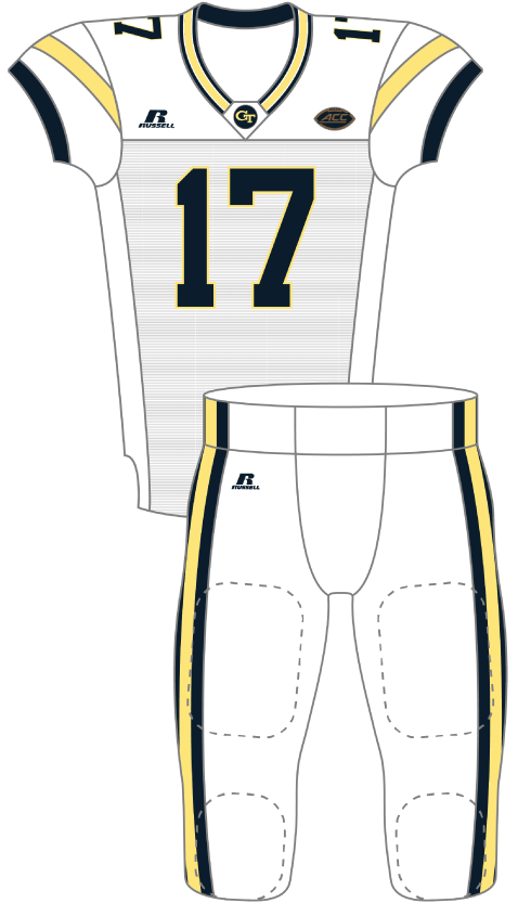 Georgia Tech 2017 White Blue Uniform