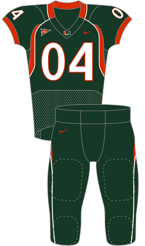 Miami 2004 Green Uniform