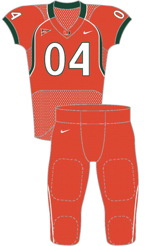 Miami 2004 Orange Uniform
