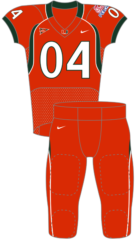 Miami 2004 Orange Uniform