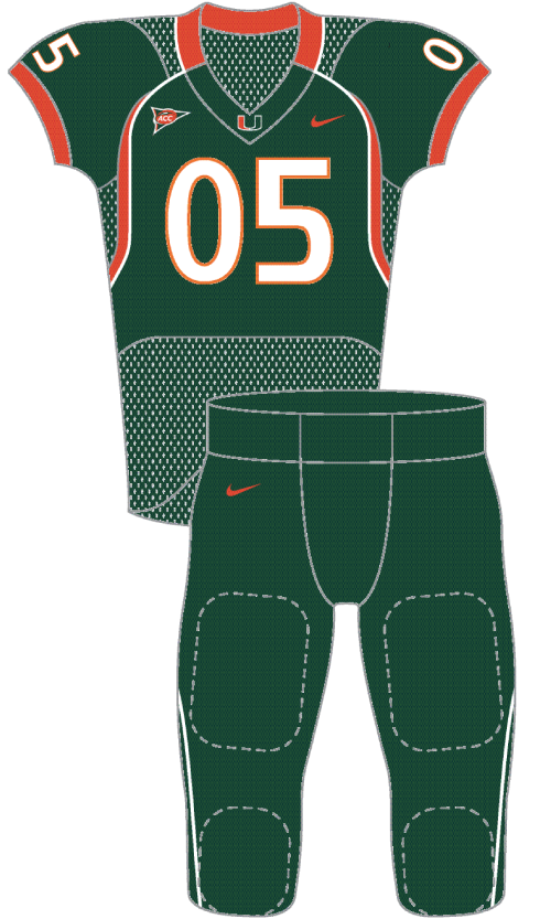Miami 2005 Green Uniform