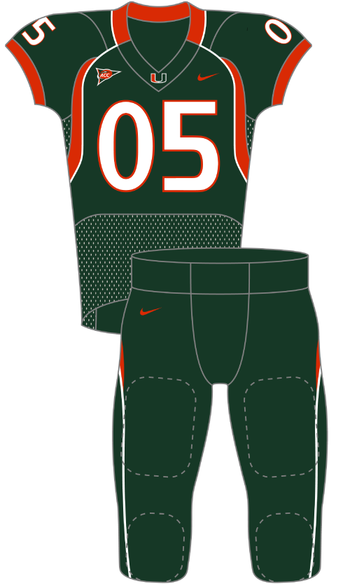 Miami 2005 Green Uniform