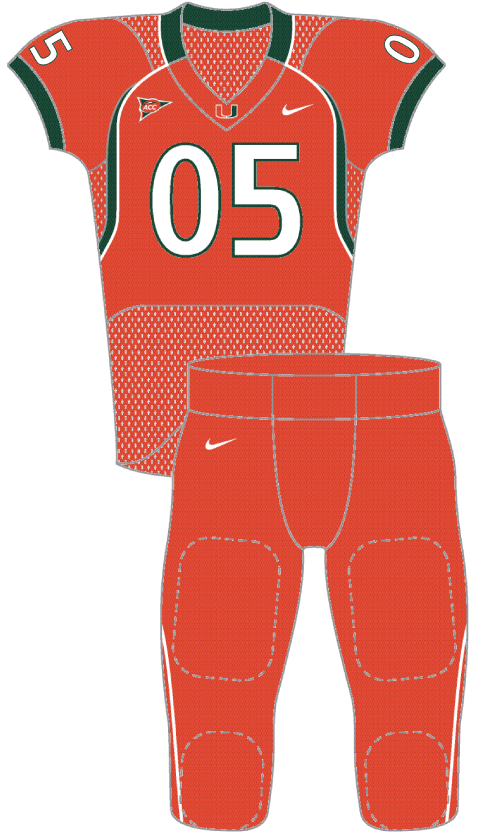 Miami 2005 Orange Uniform