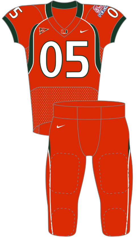 Miami 2005 Orange Uniform