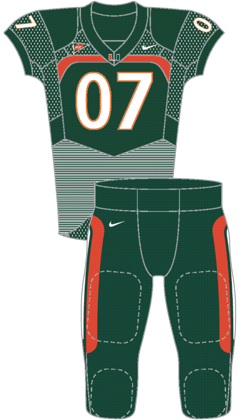 Miami 2007 Green Uniform