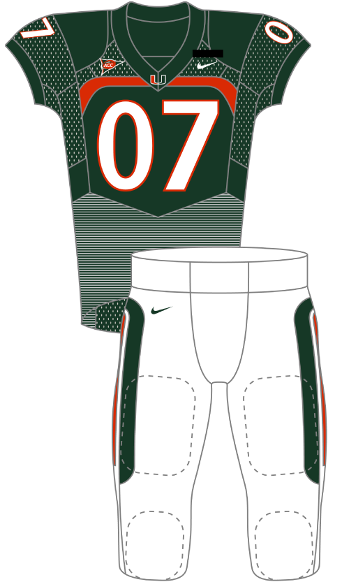 Miami 2007 Green Uniform