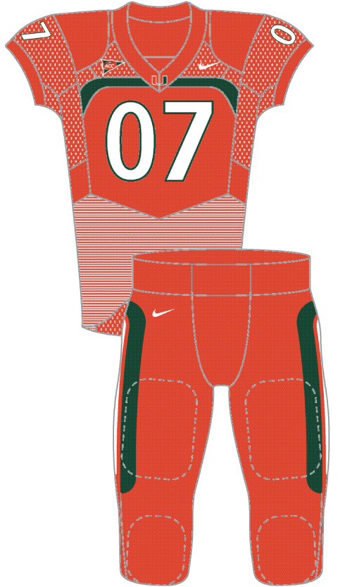 Miami 2007 Orange Uniform