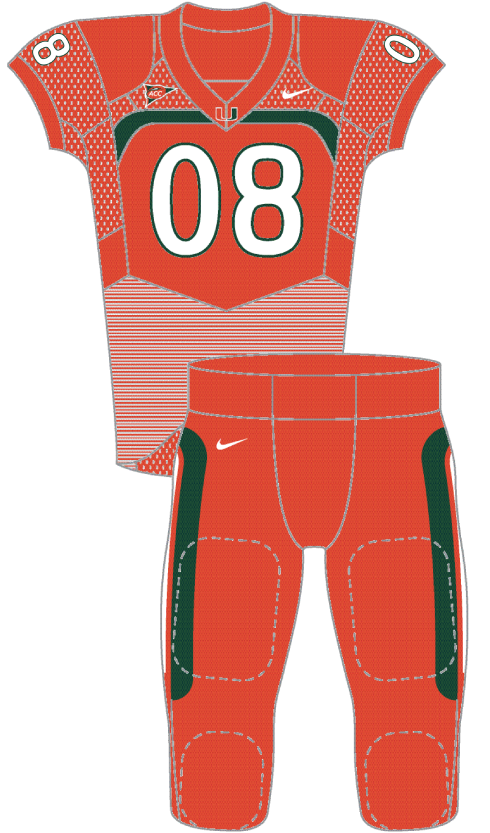 Miami 2008 Orange Uniform