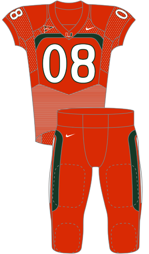 Miami 2008 Orange Uniform