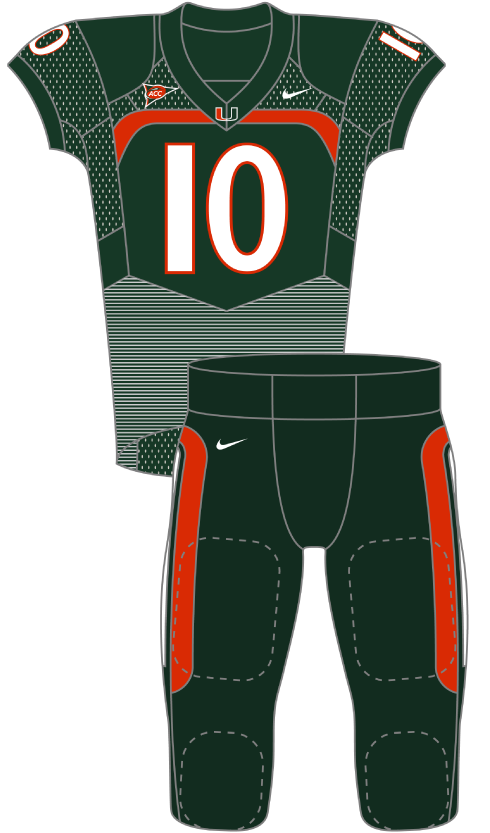 Miami 2010 Green Uniform