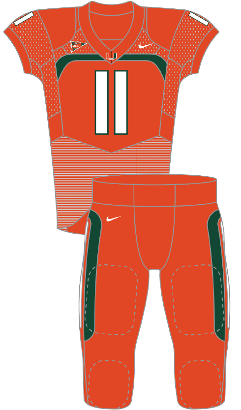 Miami 2011 Orange Uniform