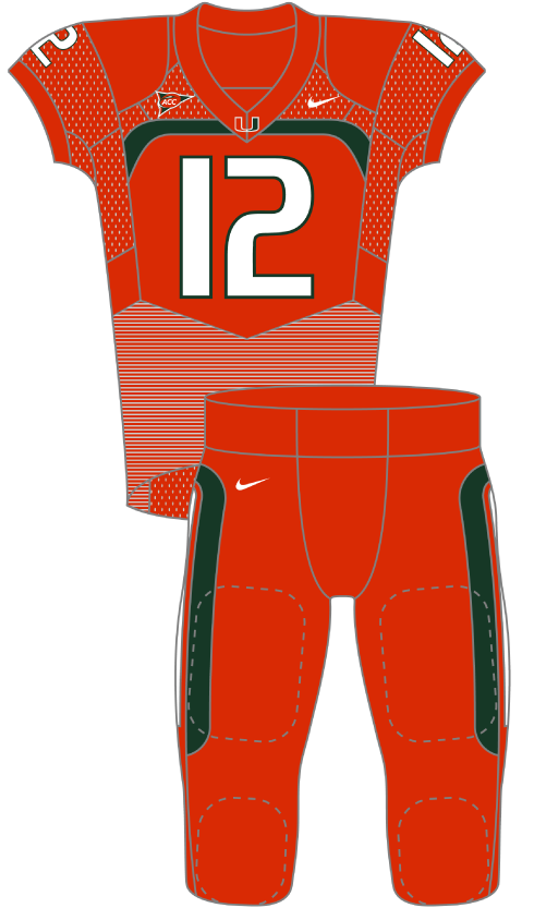 Miami 2012 Orange Uniform