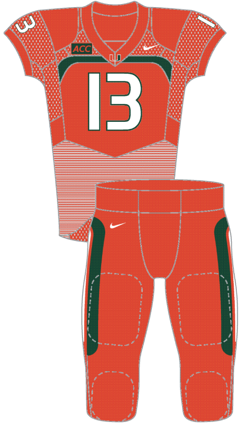 Miami 2013 Orange Uniform