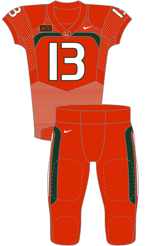 Miami 2013 Orange Uniform