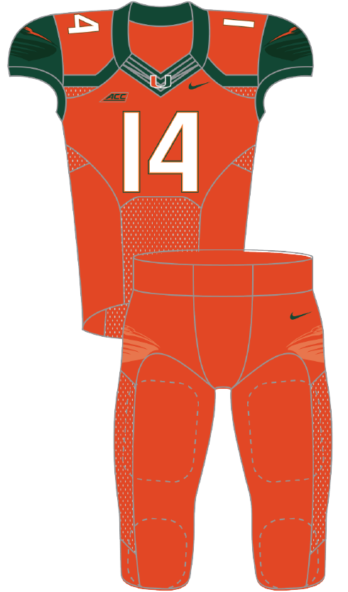 Miami 2014 Orange Uniform
