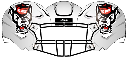 2019 NC State Stealth Wolf Helmet Black Mask