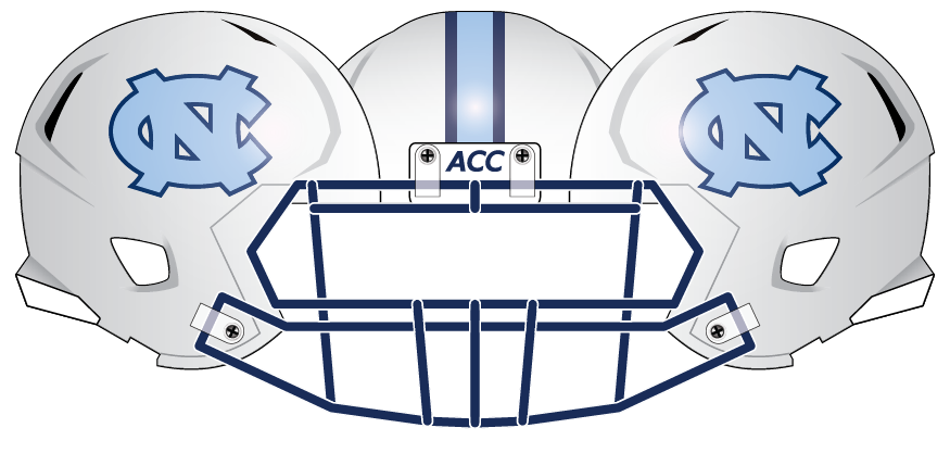 North Carolina 2012 White Blue Helmet