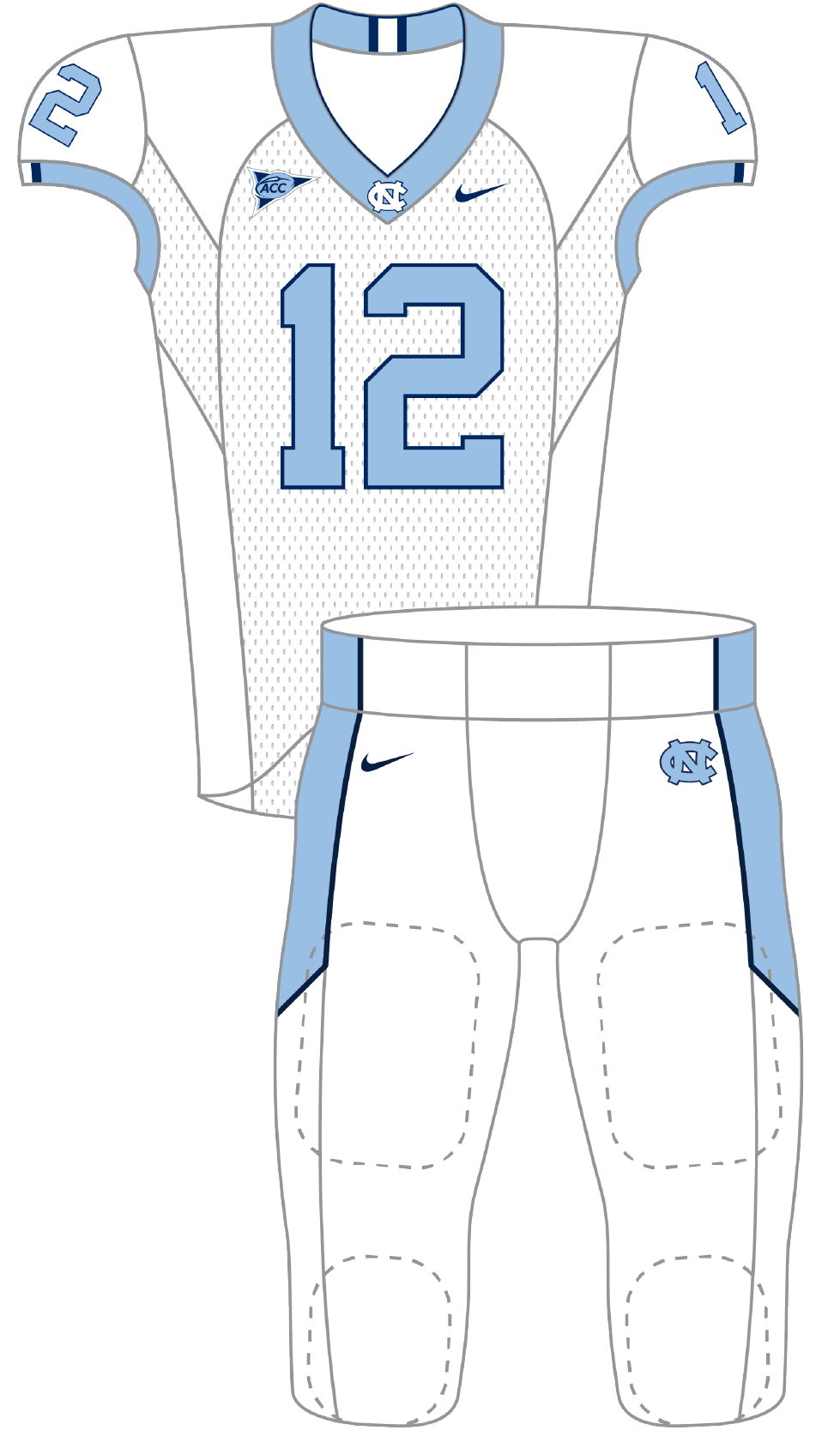 North Carolina 2012 White Uniform