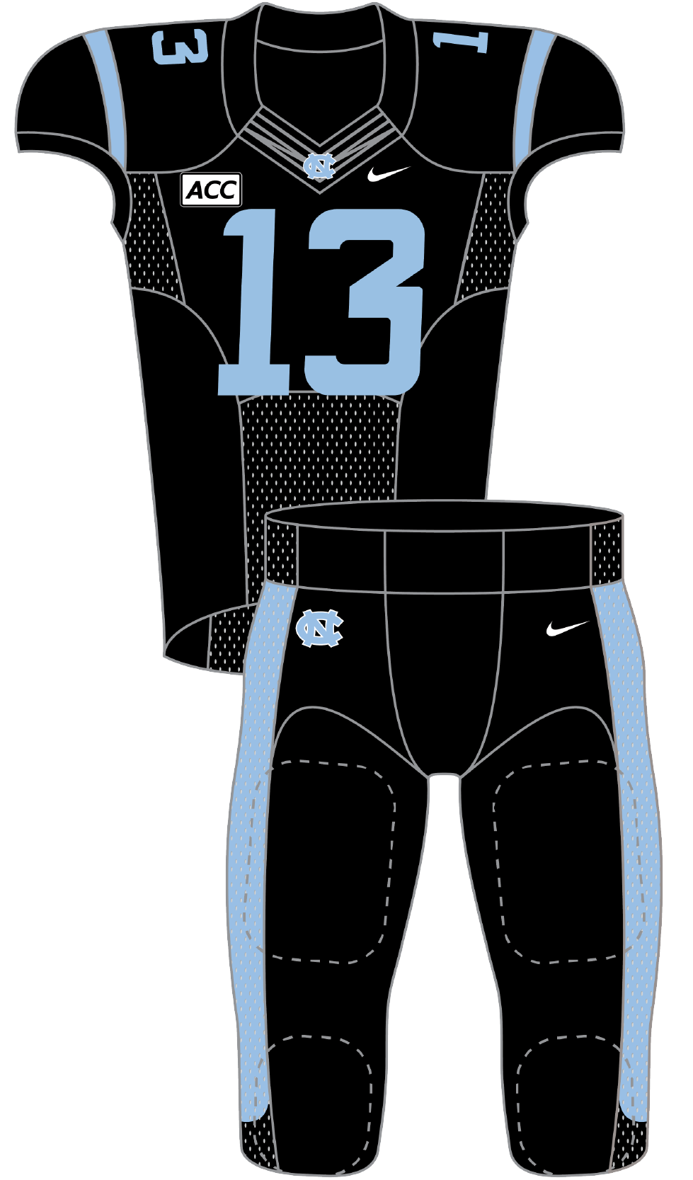 North Carolina 2013 Black Uniform