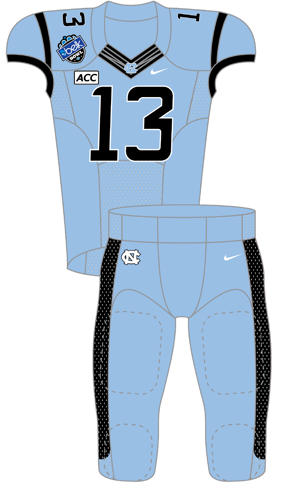 North Carolina 2013 Blue Uniform