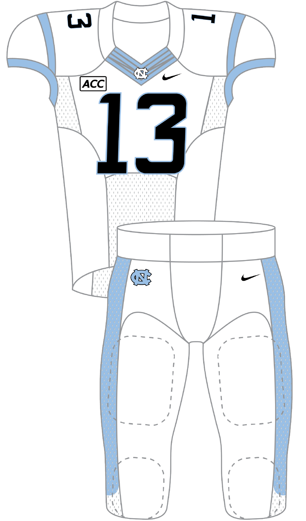 North Carolina 2013 White Uniform