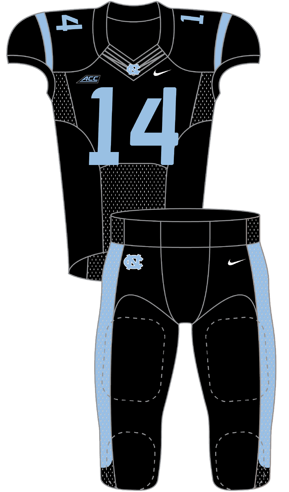 North Carolina 2014 Black Uniform