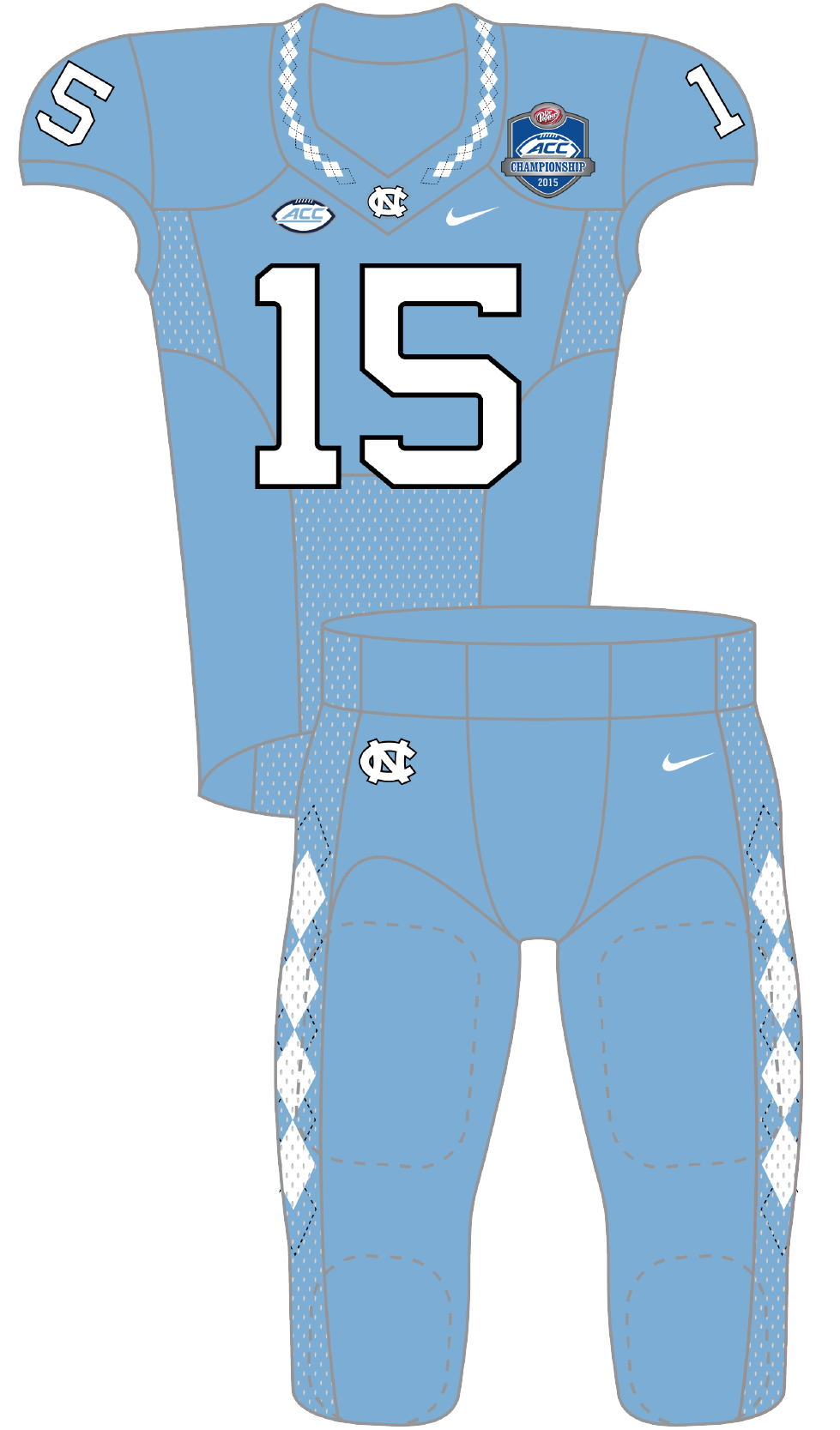 North Carolina 2015 Blue Uniform