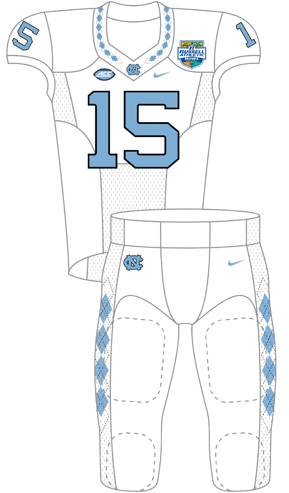 North Carolina 2015 White Uniform