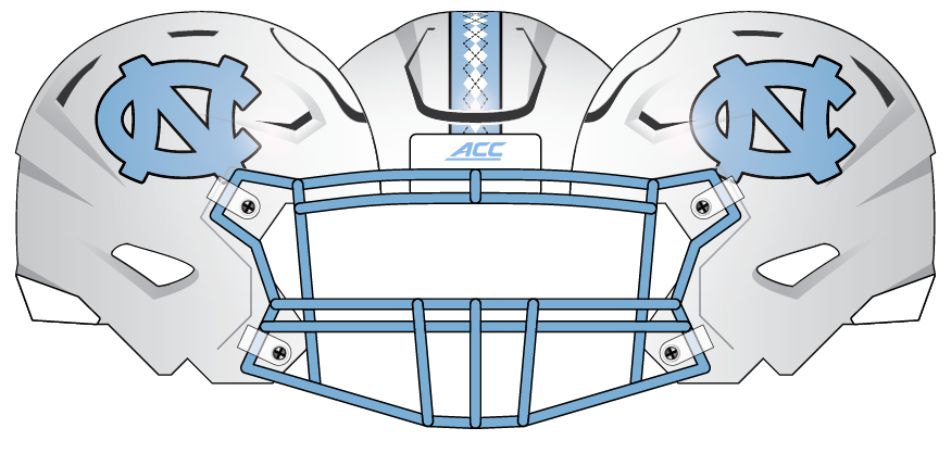 North Carolina 2016 White Blue Helmet