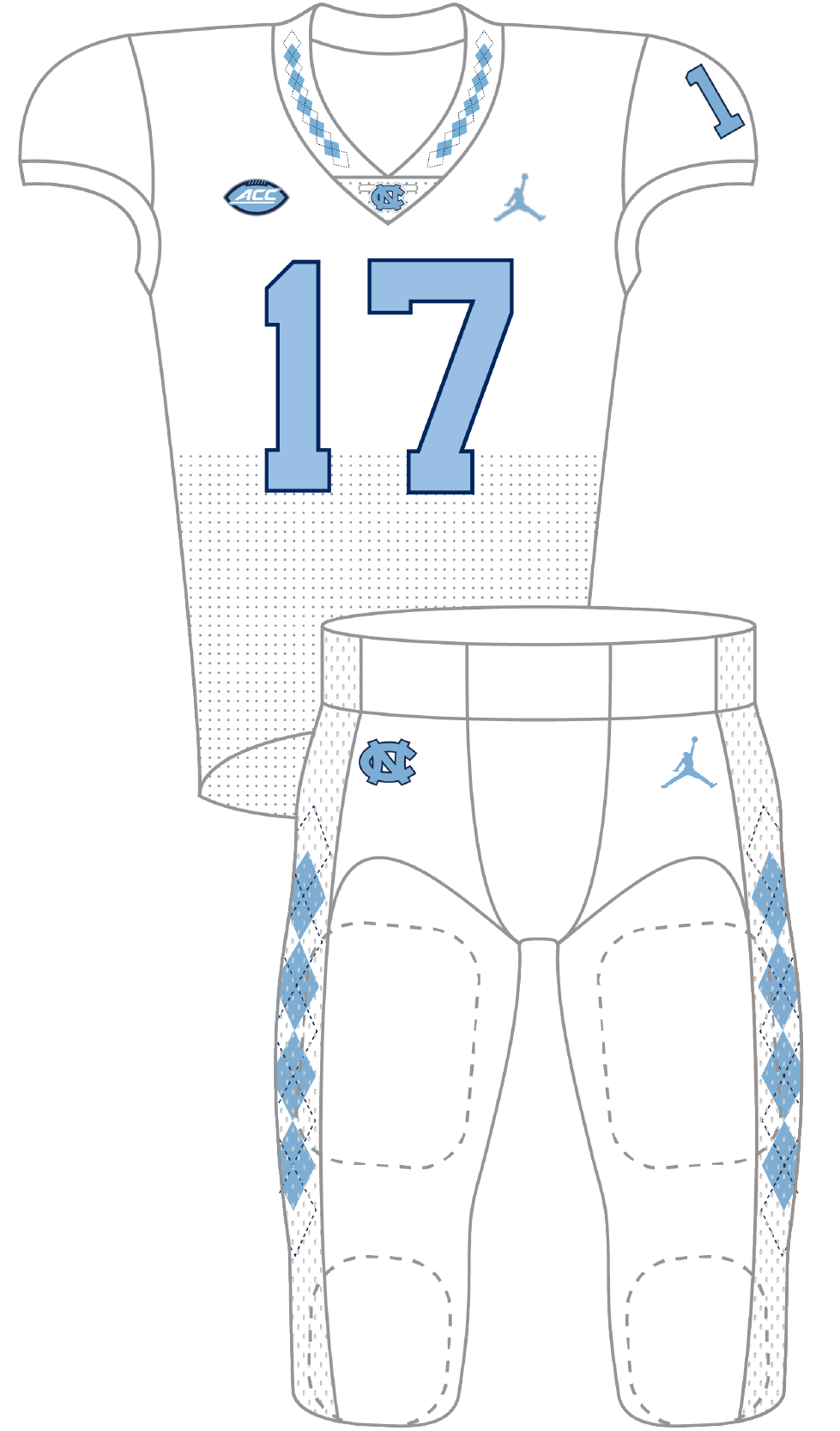 North Carolina 2017 White Uniform