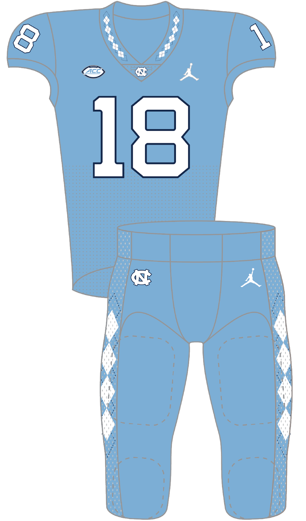 North Carolina 2018 Blue Uniform