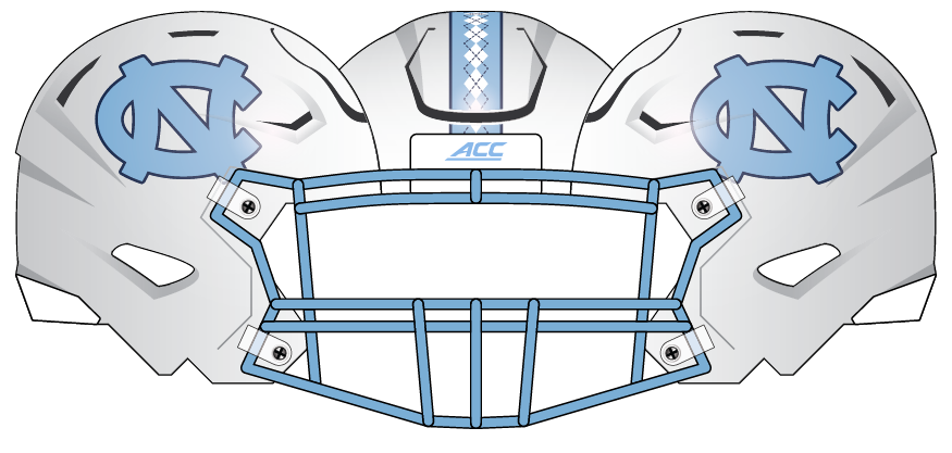 North Carolina 2018 White Blue Helmet