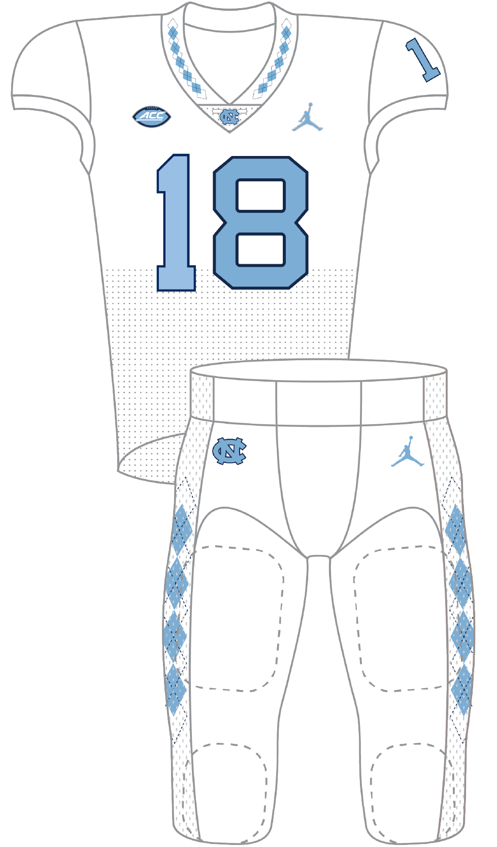 North Carolina 2018 White Uniform