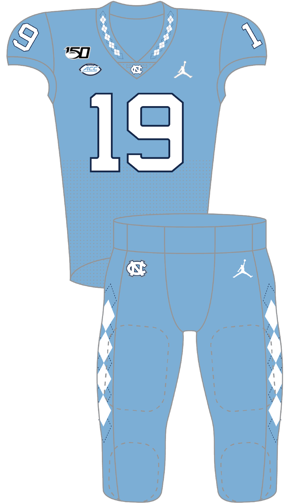 North Carolina 2019 Blue Uniform
