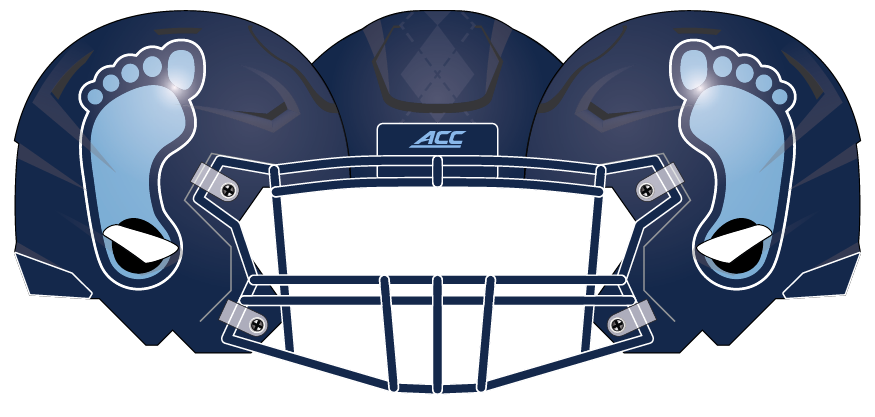 North Carolina 2019 Heel Helmet