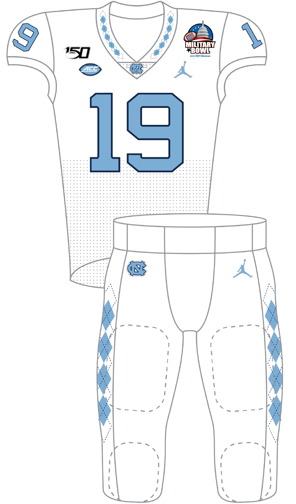 North Carolina 2019 White Uniform