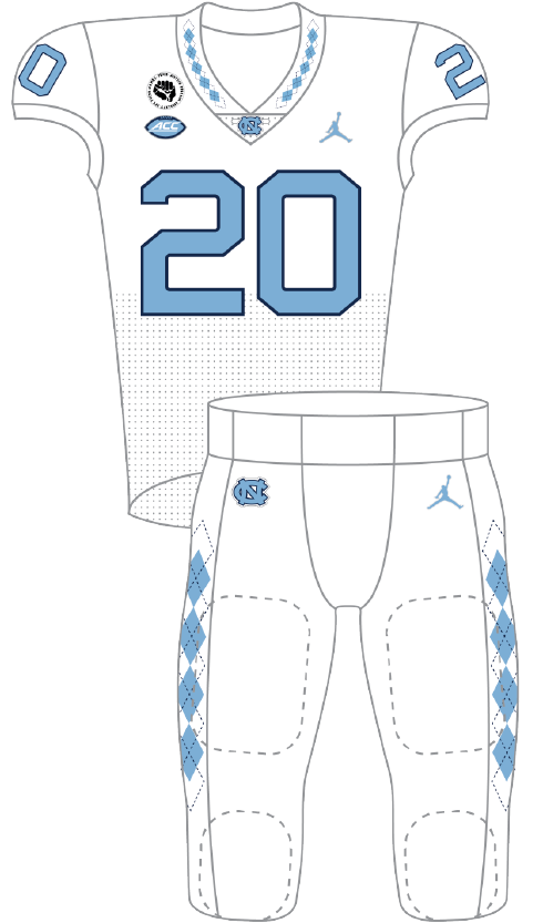 North Carolina 2020 White Uniform