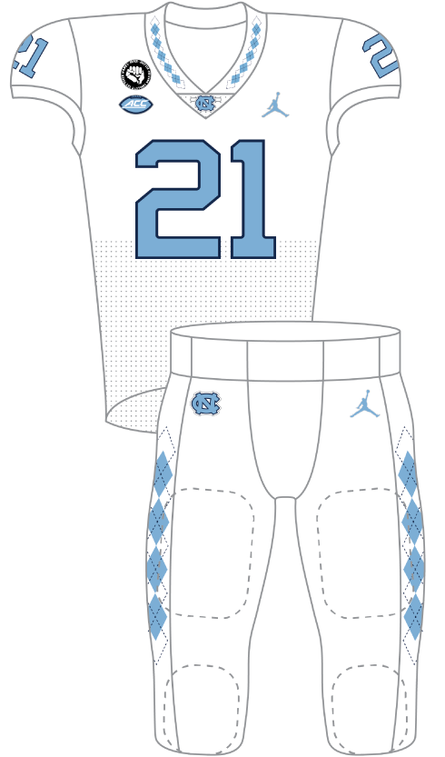 North Carolina 2021 White Uniform