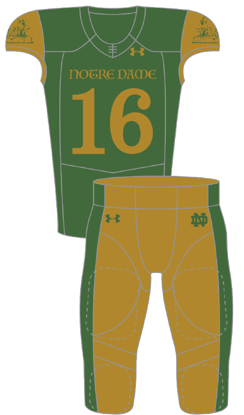 Notre Dame 2016 shamrock