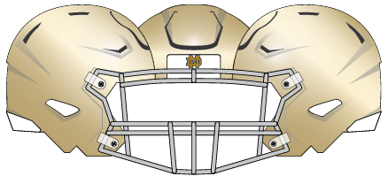 Notre Dame 2022 Helmet Gold