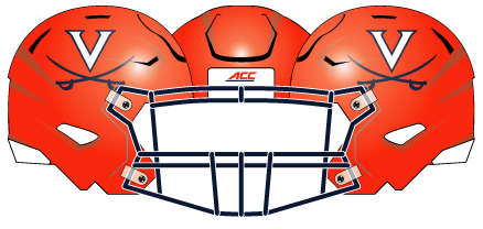 Virginia 2015 Orange Blue Helmet