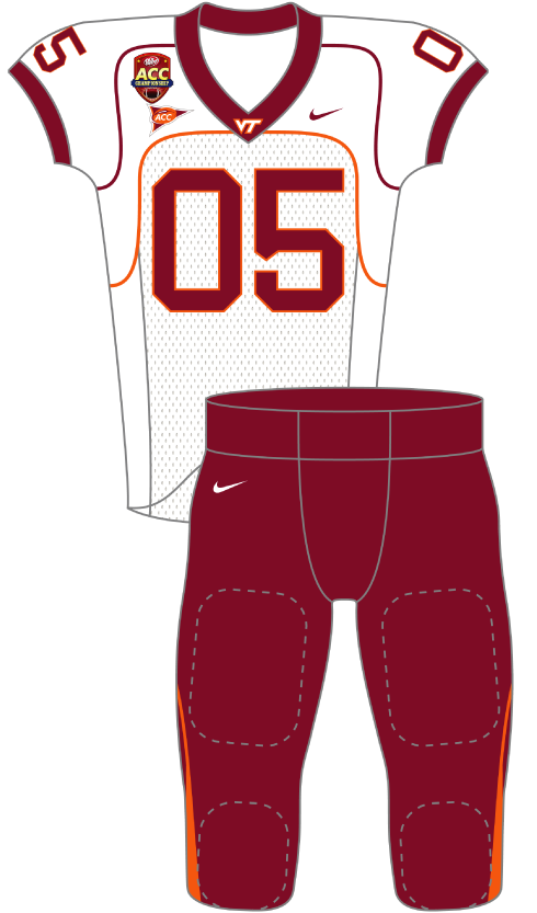 Virginia Tech 2005 White Uniform