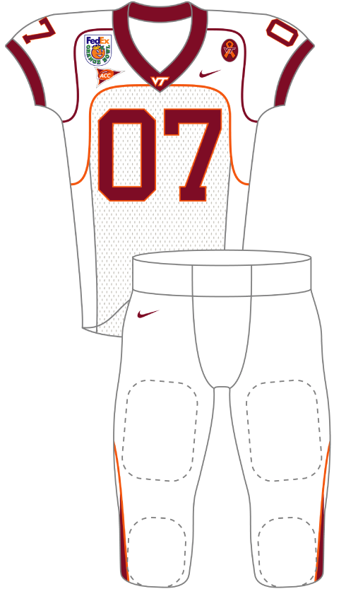 Virginia Tech 2007 White Bowl Uniform