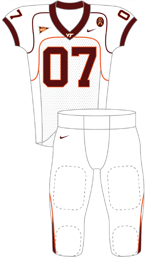 Virginia Tech 2007 White Uniform