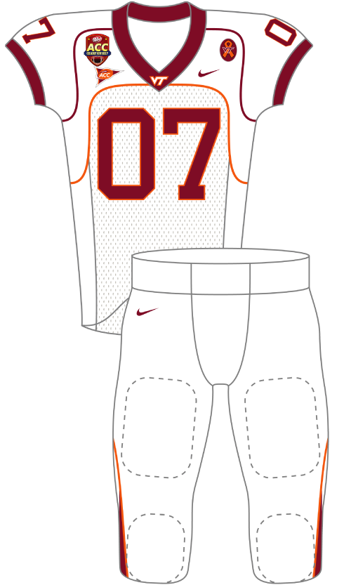 Virginia Tech 2007 White Uniform